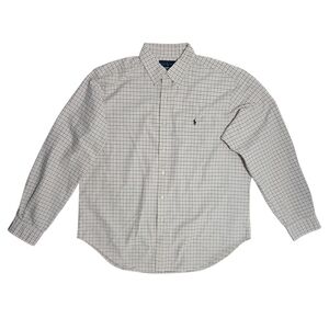 Ralph Lauren Classic Fit Button Down Shirt Oxford Men's XL Gingham Preppy Flawed